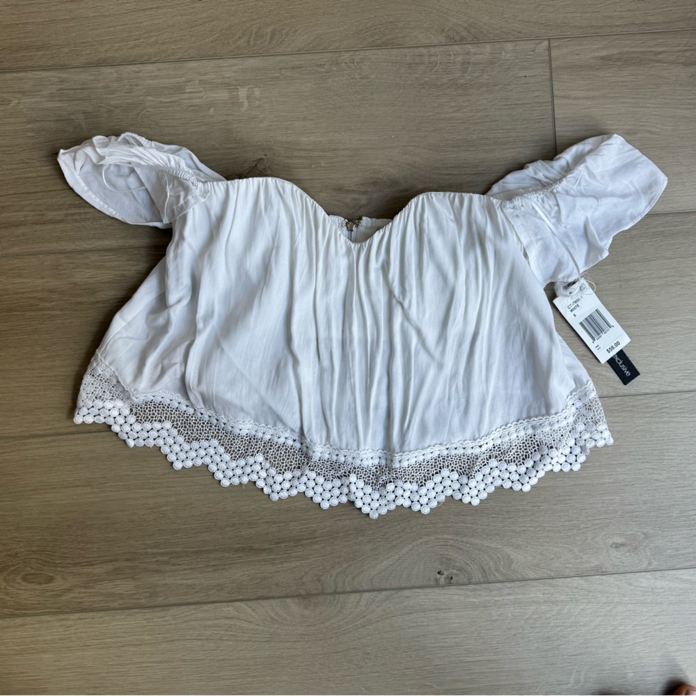White off the shoulder top